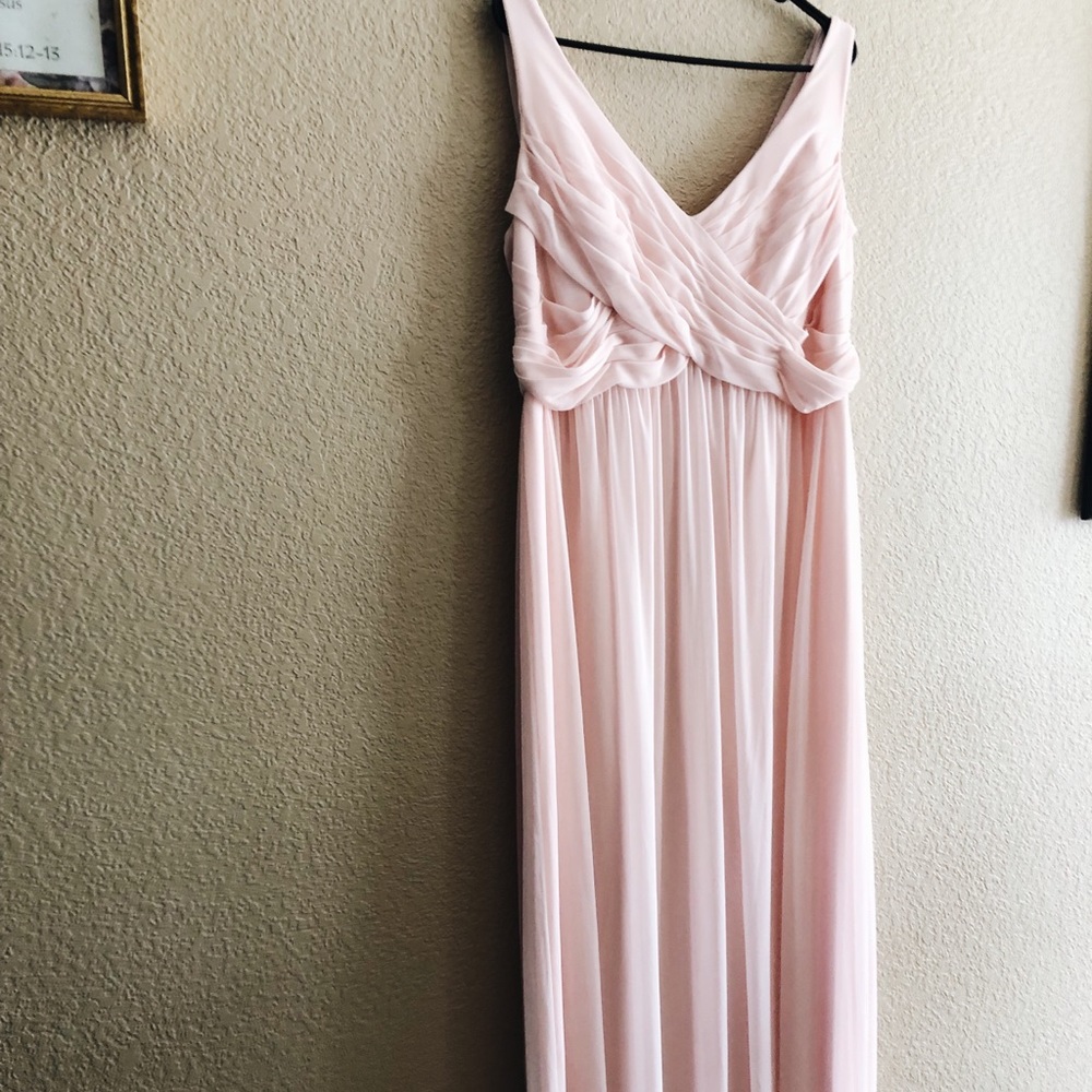 Bridesmaid Dress! Long Mesh Dress with Cowl Back